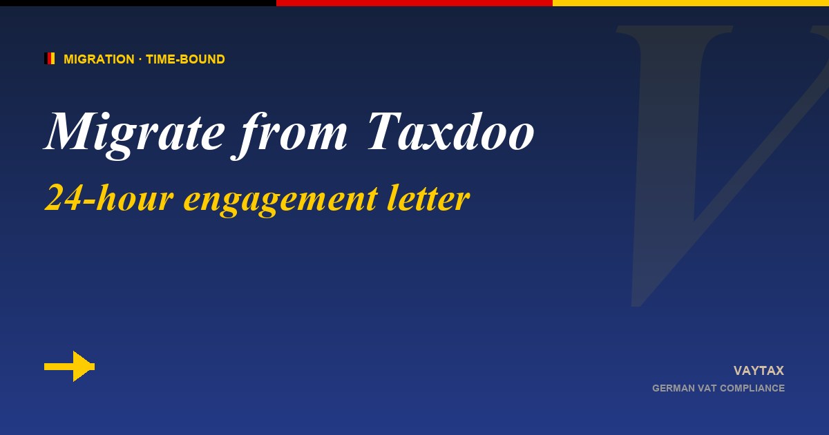 Migrate from Taxdoo to Vaytax