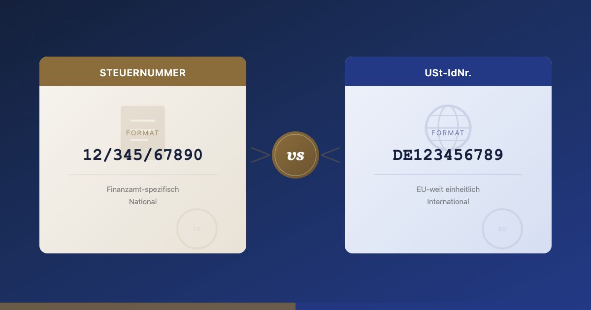 Steuernummer vs USt-ID Difference