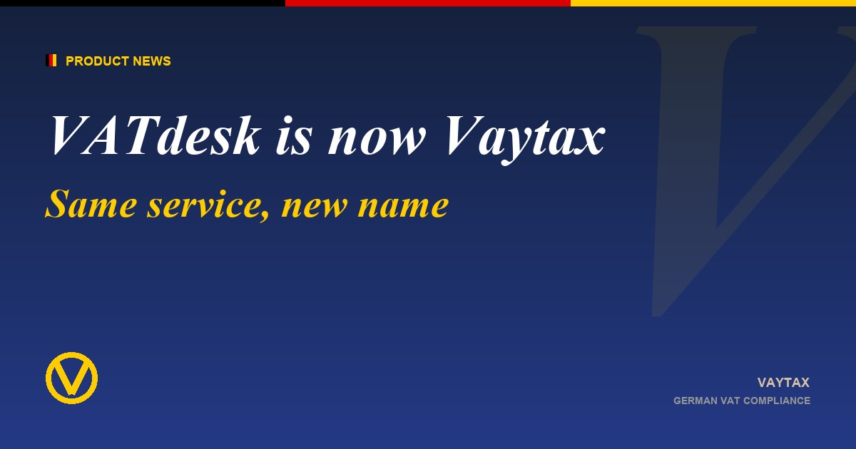VATdesk is now Vaytax